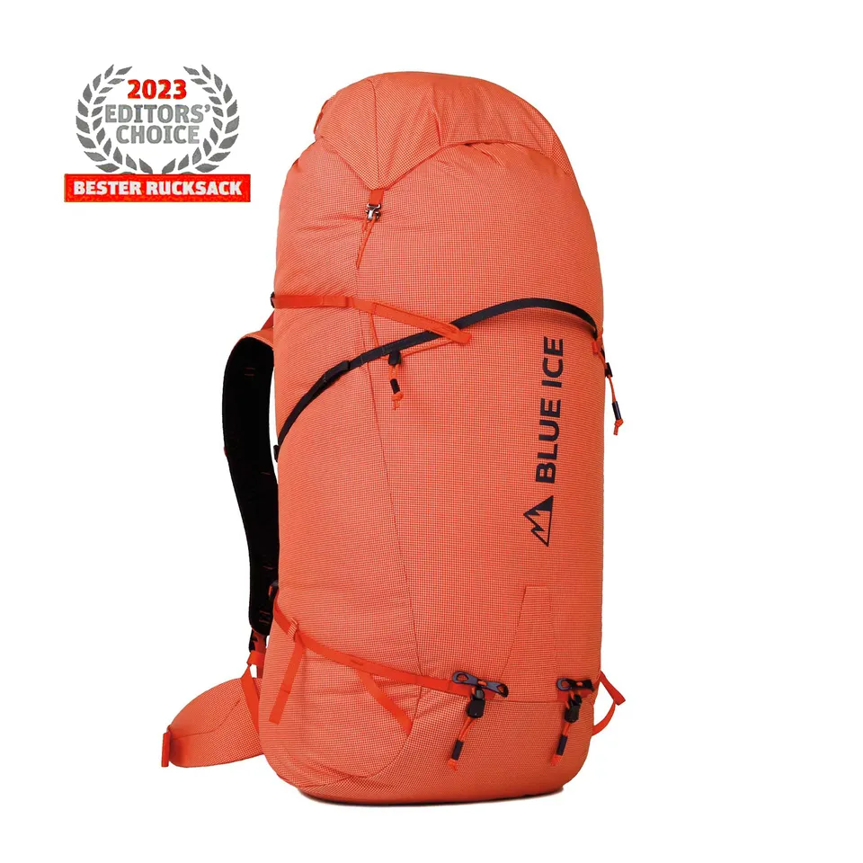 Blue Ice Stache 90 sac alpinisme Orange expédition