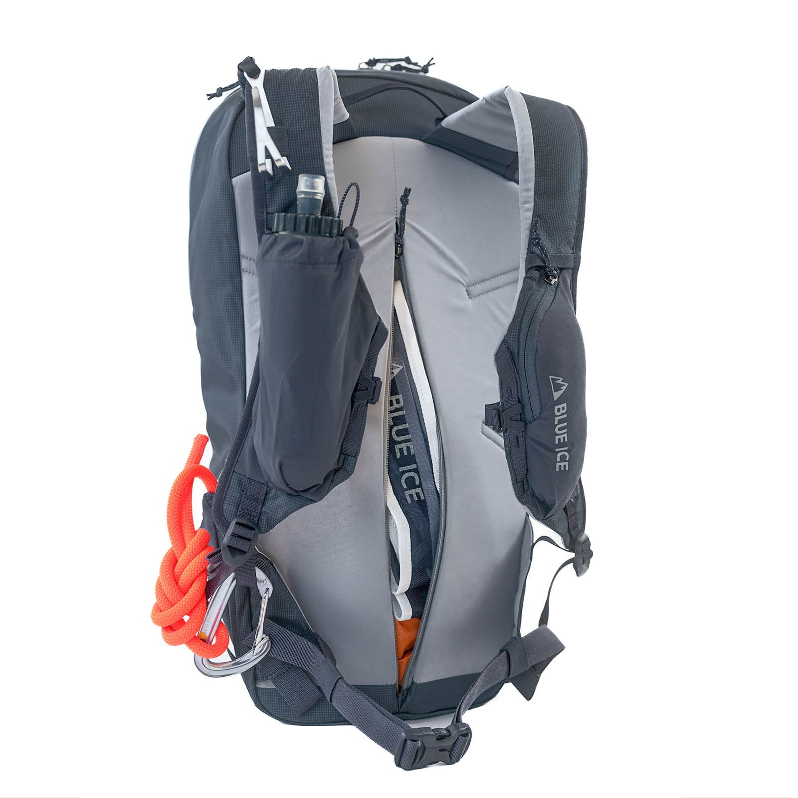 Blue Ice Taka 30 Sac ski rando Gris Glacier accès crampons