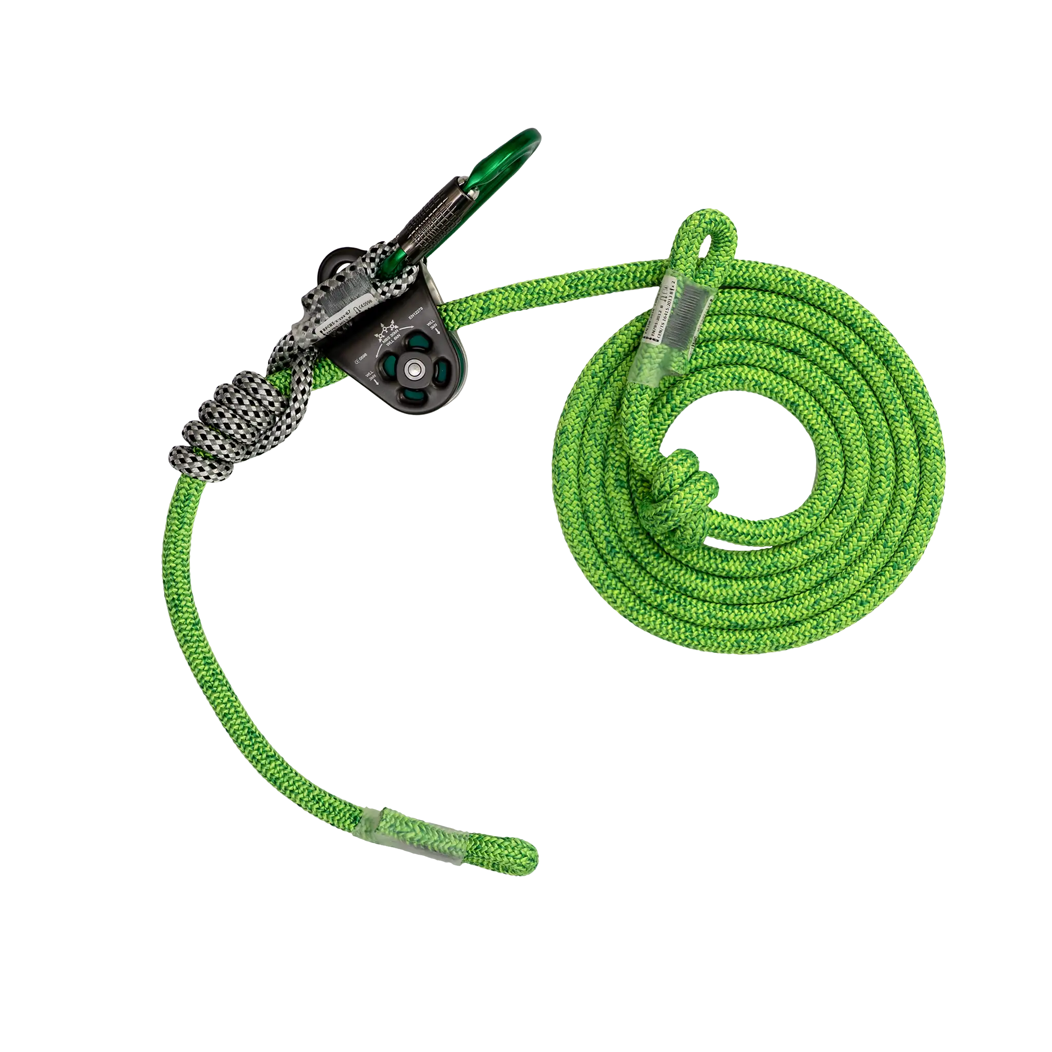 DMM Nomad+ Longe 12.8mm Jaune Citron 5 m complète