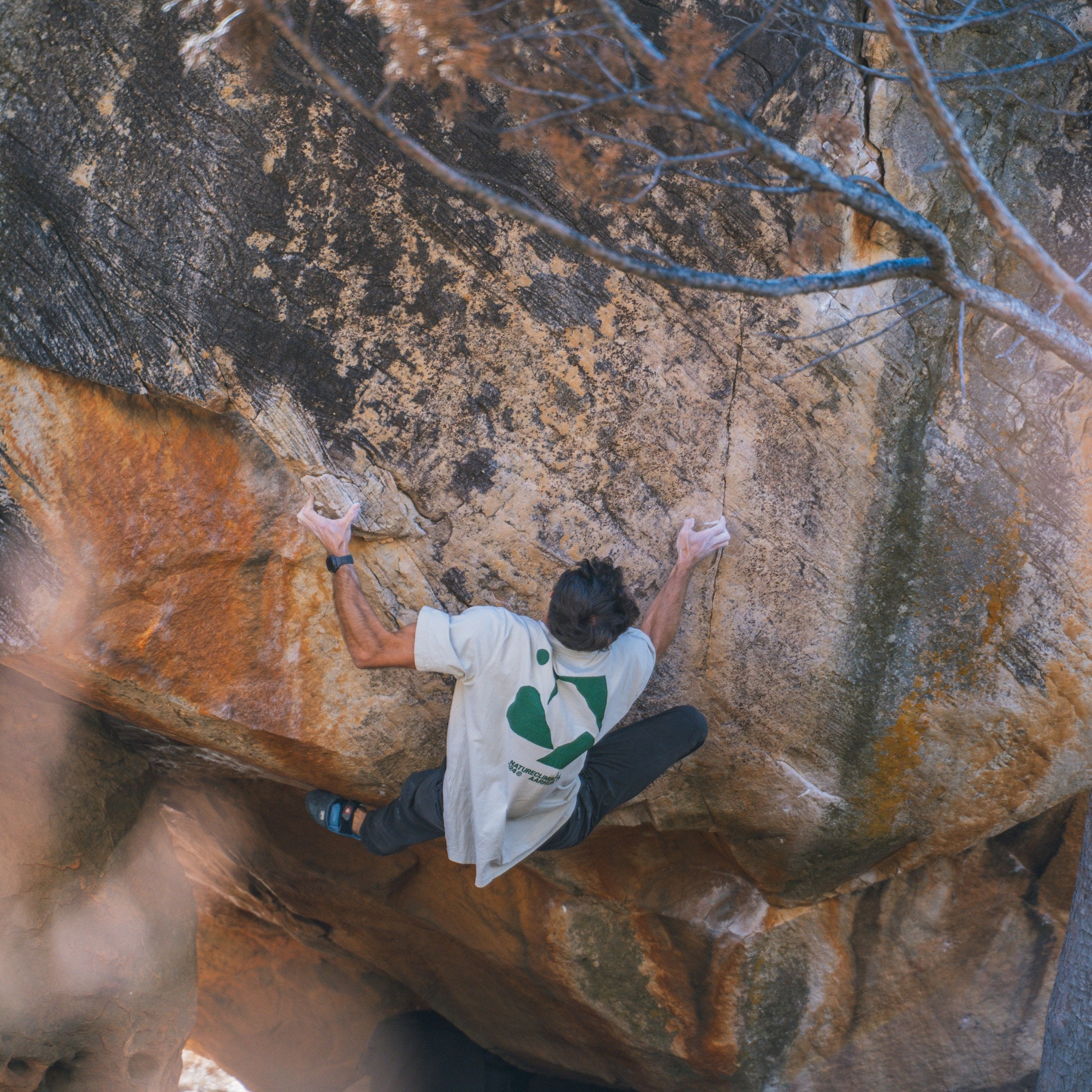 Nature Climbing Horizon T-Shirt Canary Green coton bio oversize