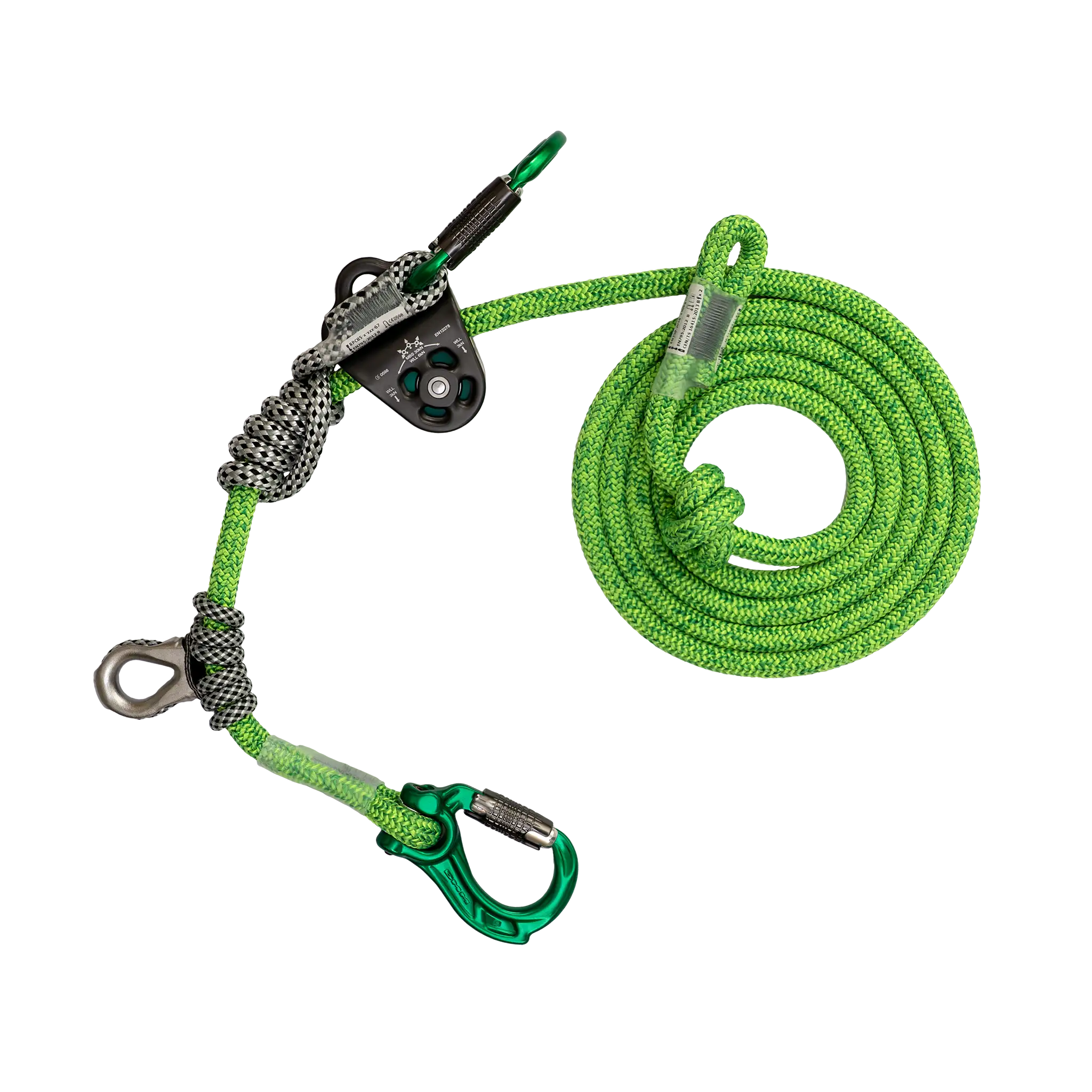 DMM Nomad+ Longe 12.8mm Jaune Citron 5 m complète