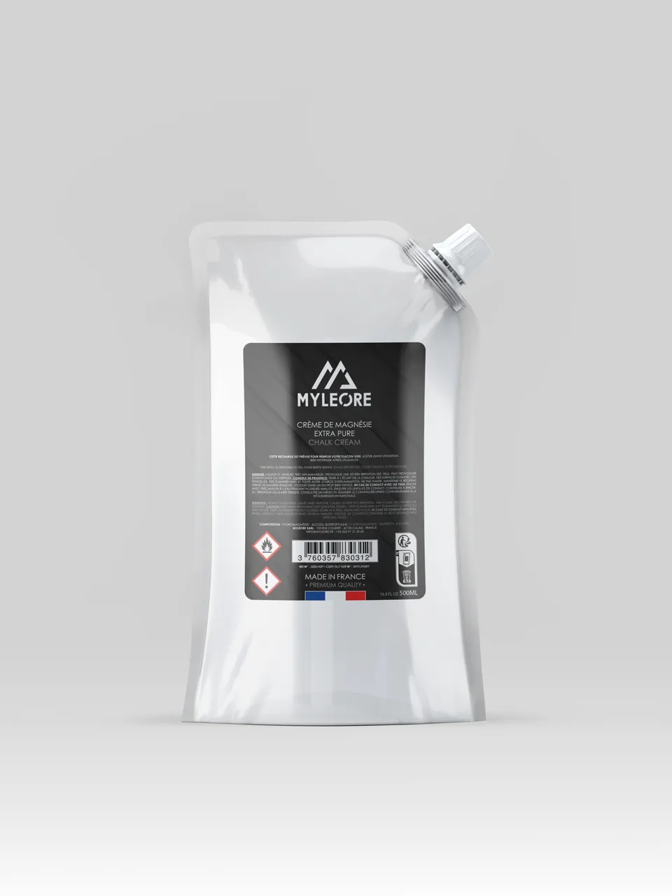 Myleore 500ml magnésie crème recharge éco