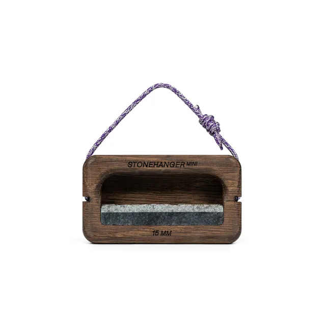 Nature Climbing Stone Hanger Mini poutre chêne fumé granit