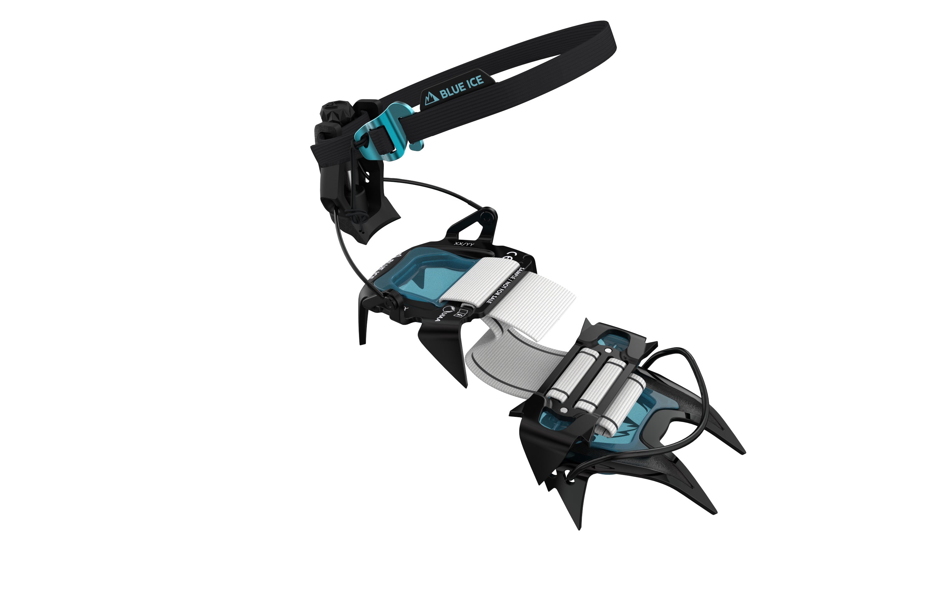 Blue Ice Harfang Enduro Crampons acier auto / semi-auto