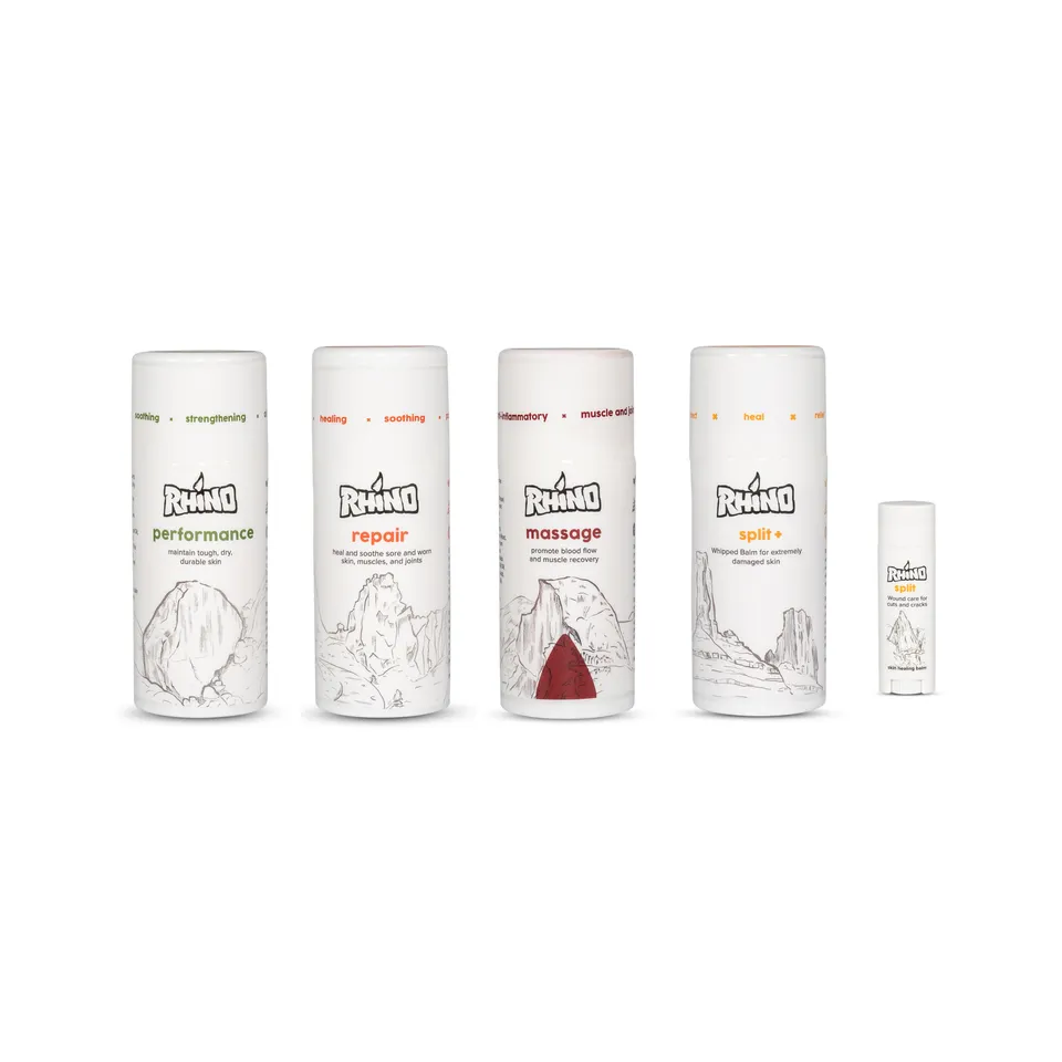 Rhino Skin Solutions Starter kit soin mains 5 pièces peau grimpeur