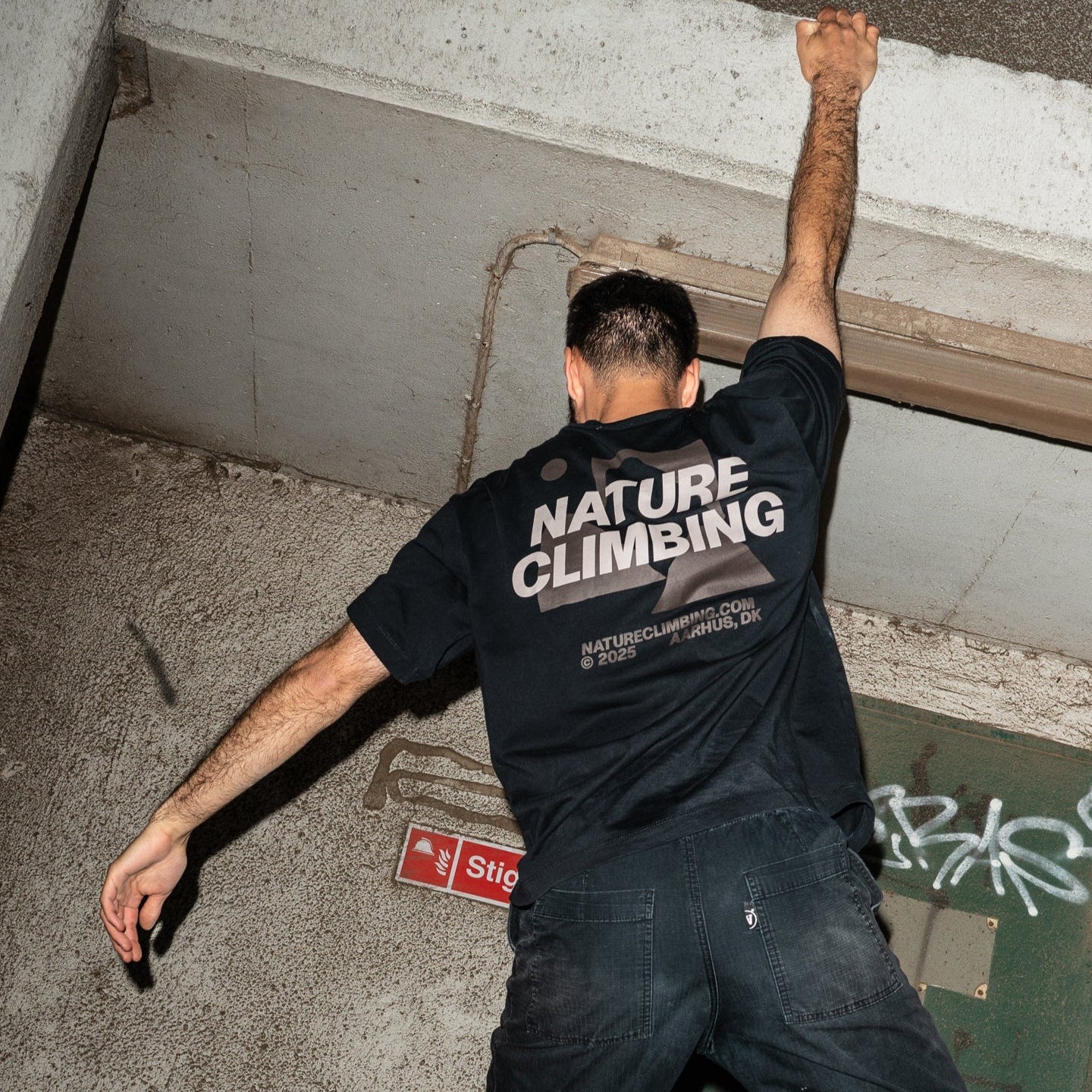Nature Climbing Horizon Dusty Black t-shirt coton XXS-XL