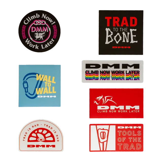 DMM Climbing Sticker Pack stickers x7 logos