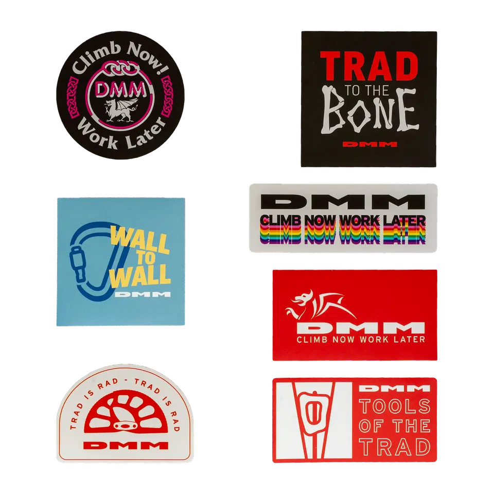 DMM Climbing Sticker Pack stickers x7 logos