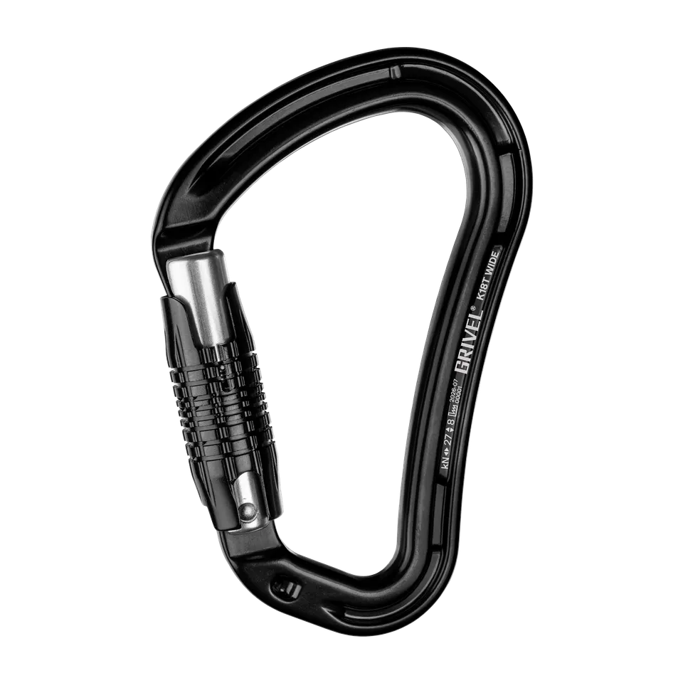 Grivel Wide K18T mousqueton alu Twist-Lock gants