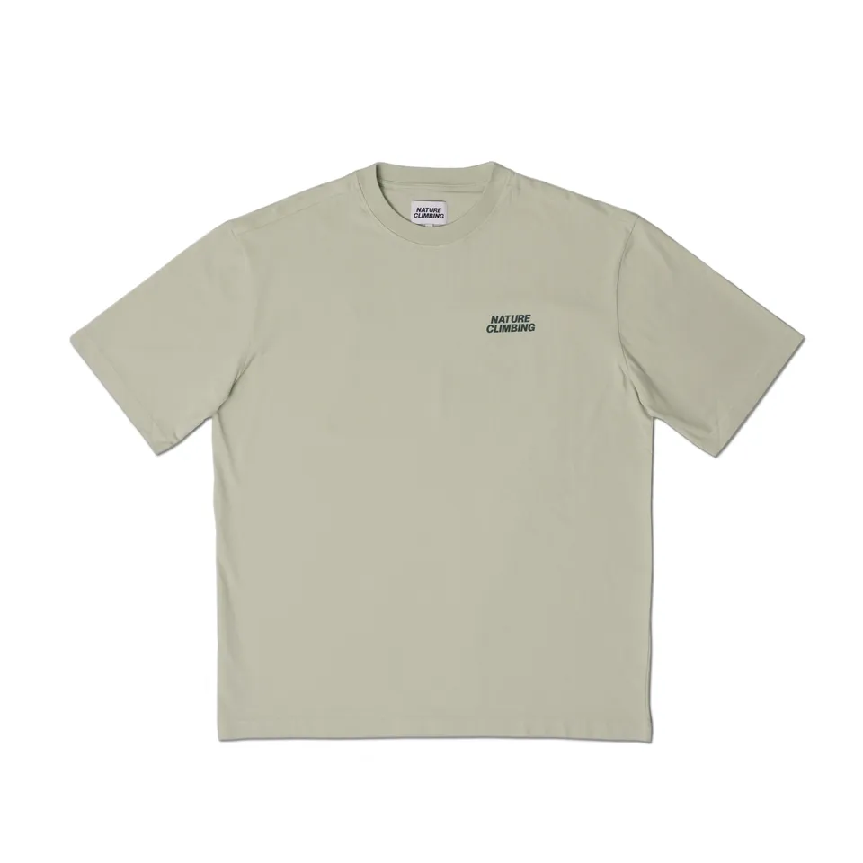 Nature Climbing Horizon T-Shirt Canary Green coton bio oversize