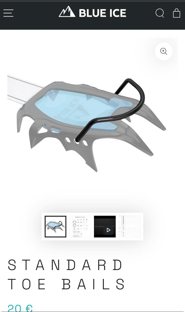 Blue Ice Harfang Alpine Hybrid crampons 12 pointes acier-alu
