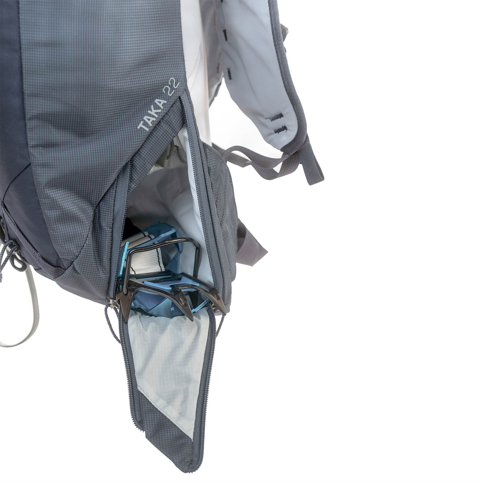 Blue Ice Taka 30 Sac ski rando Gris Glacier accès crampons