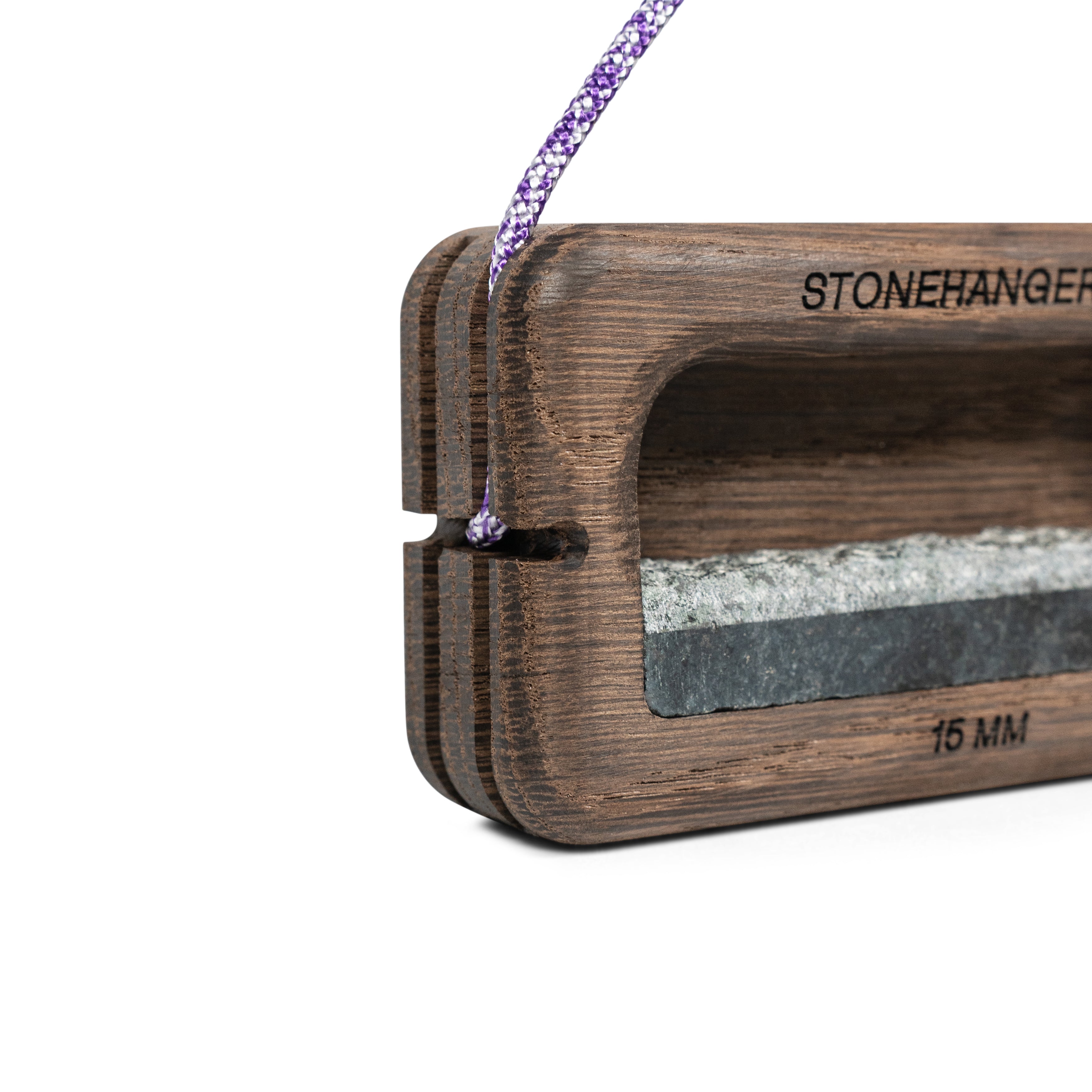 Nature Climbing Stone Hanger Mini poutre chêne fumé granit