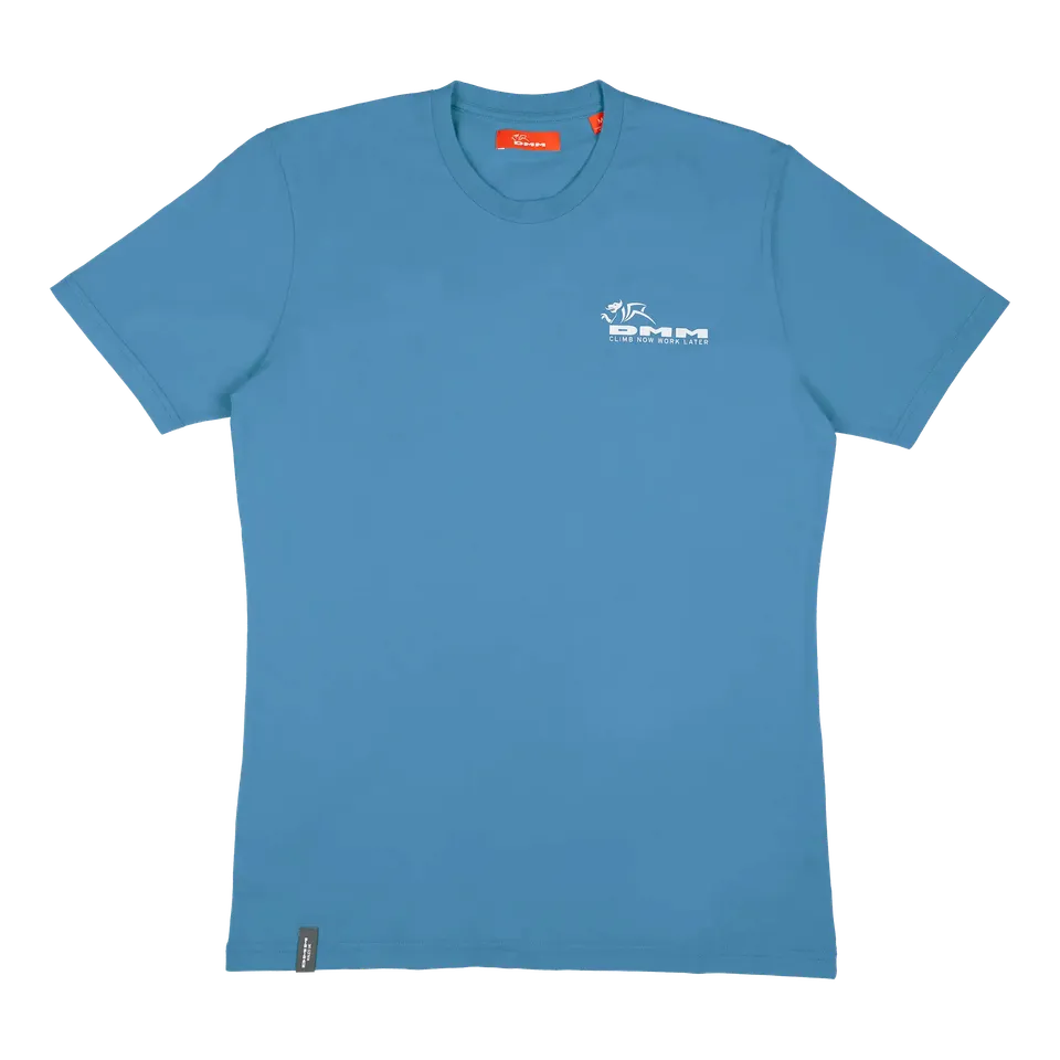 DMM Climb Now Work Later t-shirt homme Cyaneus coton bio