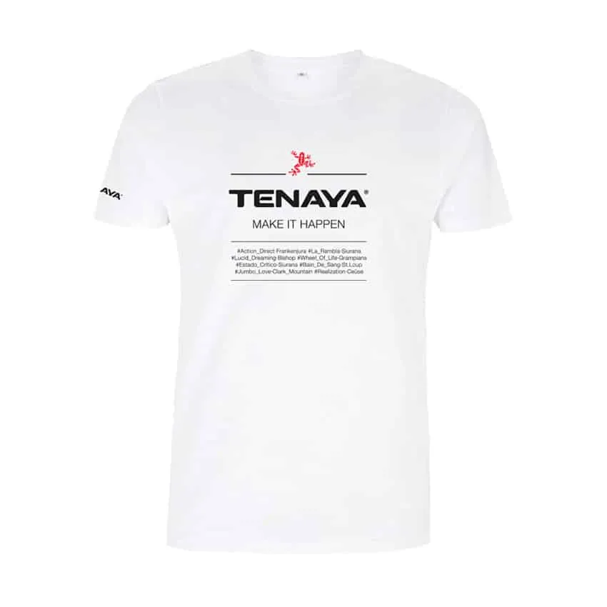 Tenaya Routes t-shirt blanc coton bio unisexe