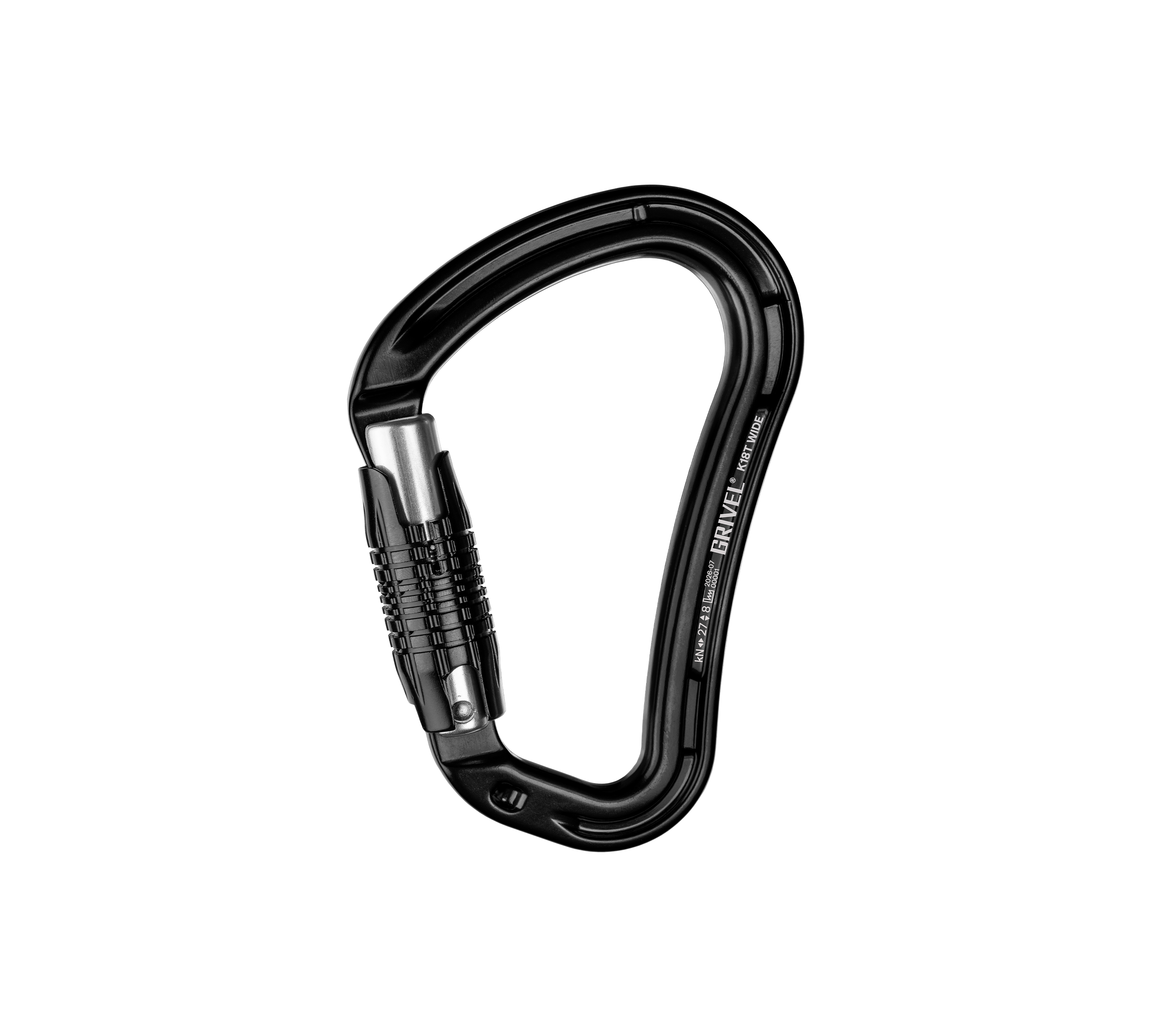 Grivel Wide K18T mousqueton alu Twist-Lock gants