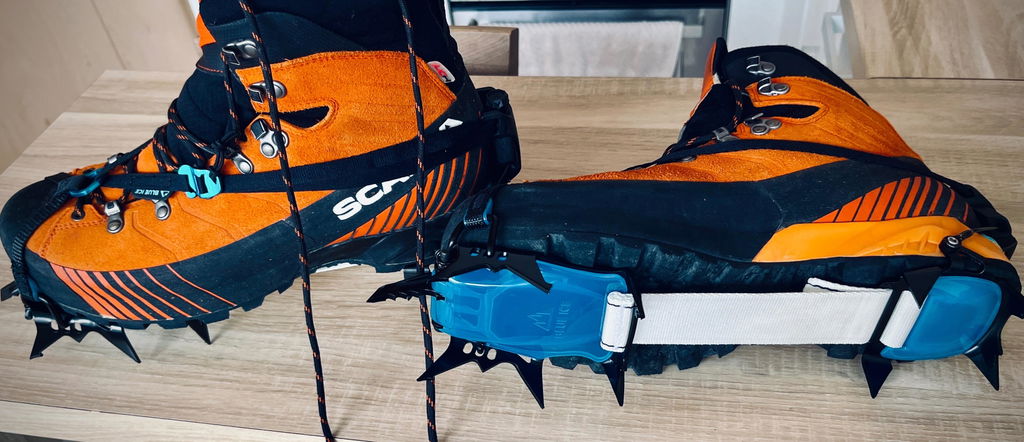 Blue Ice Harfang Tech crampons glace 35-47 modulaires