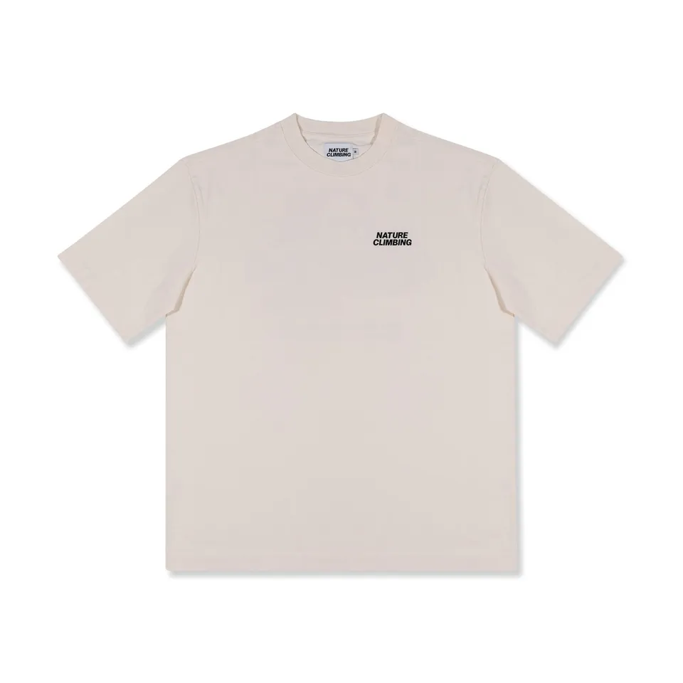 Nature Climbing Horizon t-shirt coton bio Whisper White