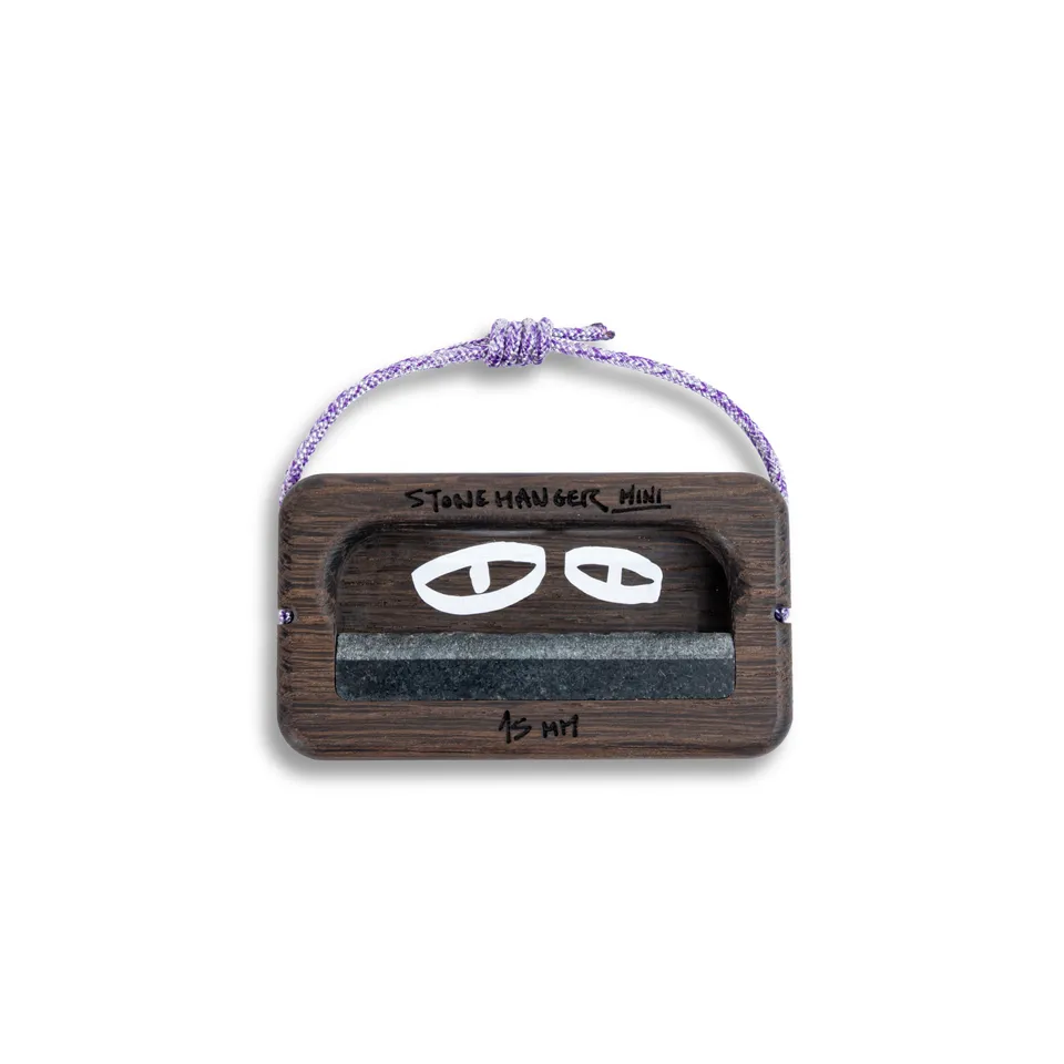 Nature Climbing Stone Hanger Mini poutre chêne fumé