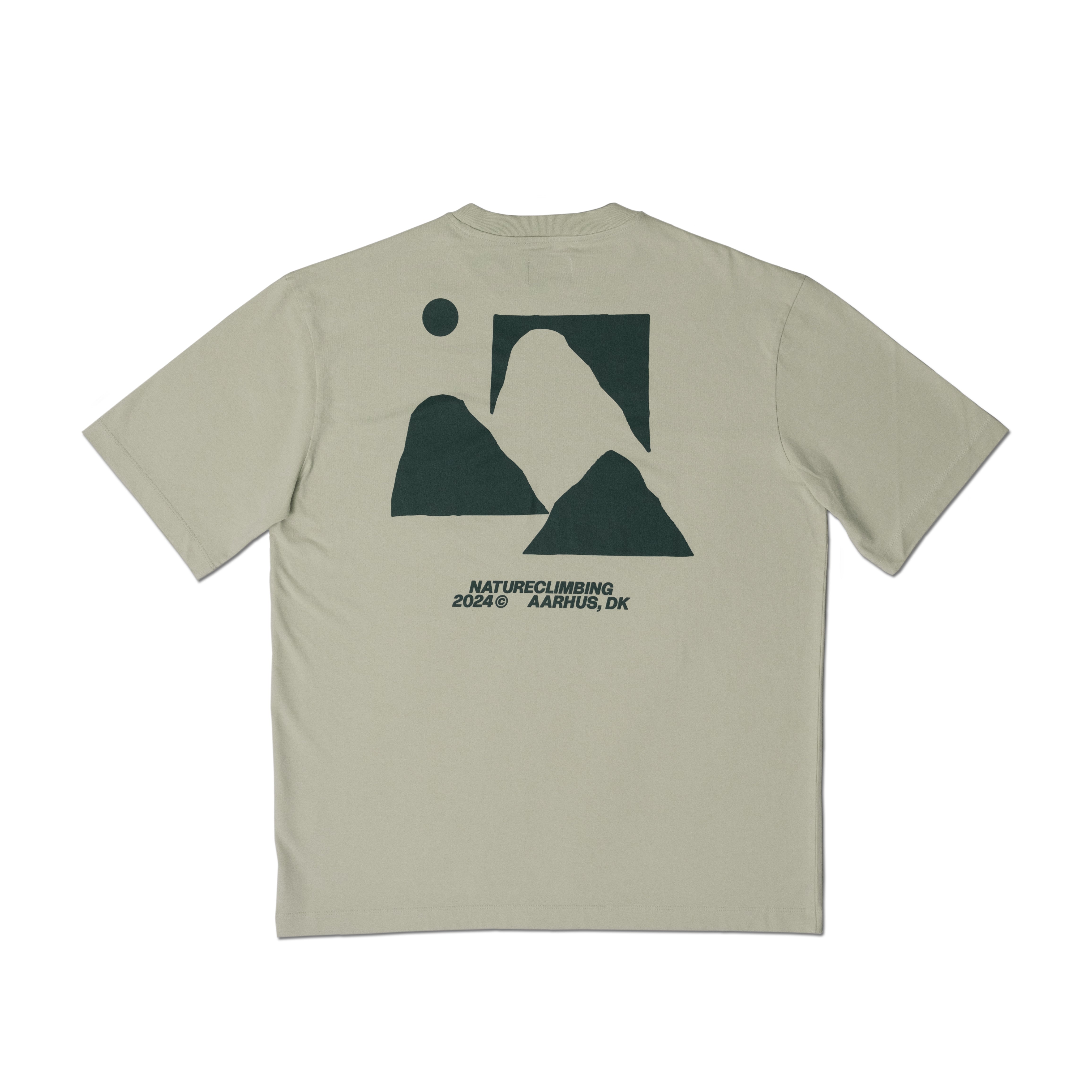 Nature Climbing Horizon T-Shirt Canary Green coton bio oversize