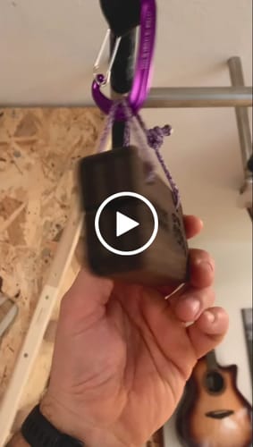 Nature Climbing Stone Hanger Mini poutre chêne fumé