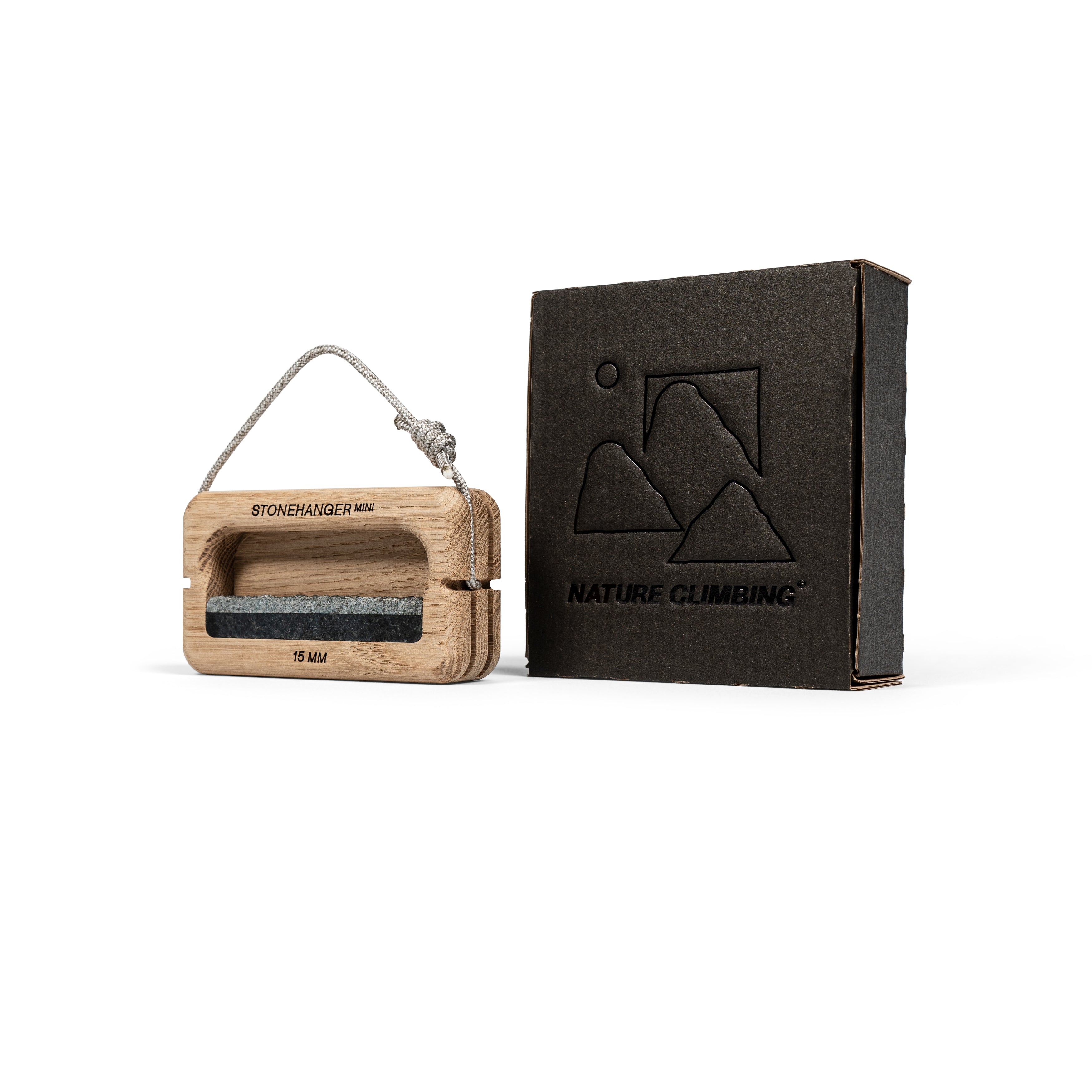 Nature Climbing Stone Hanger Mini hangboard chêne