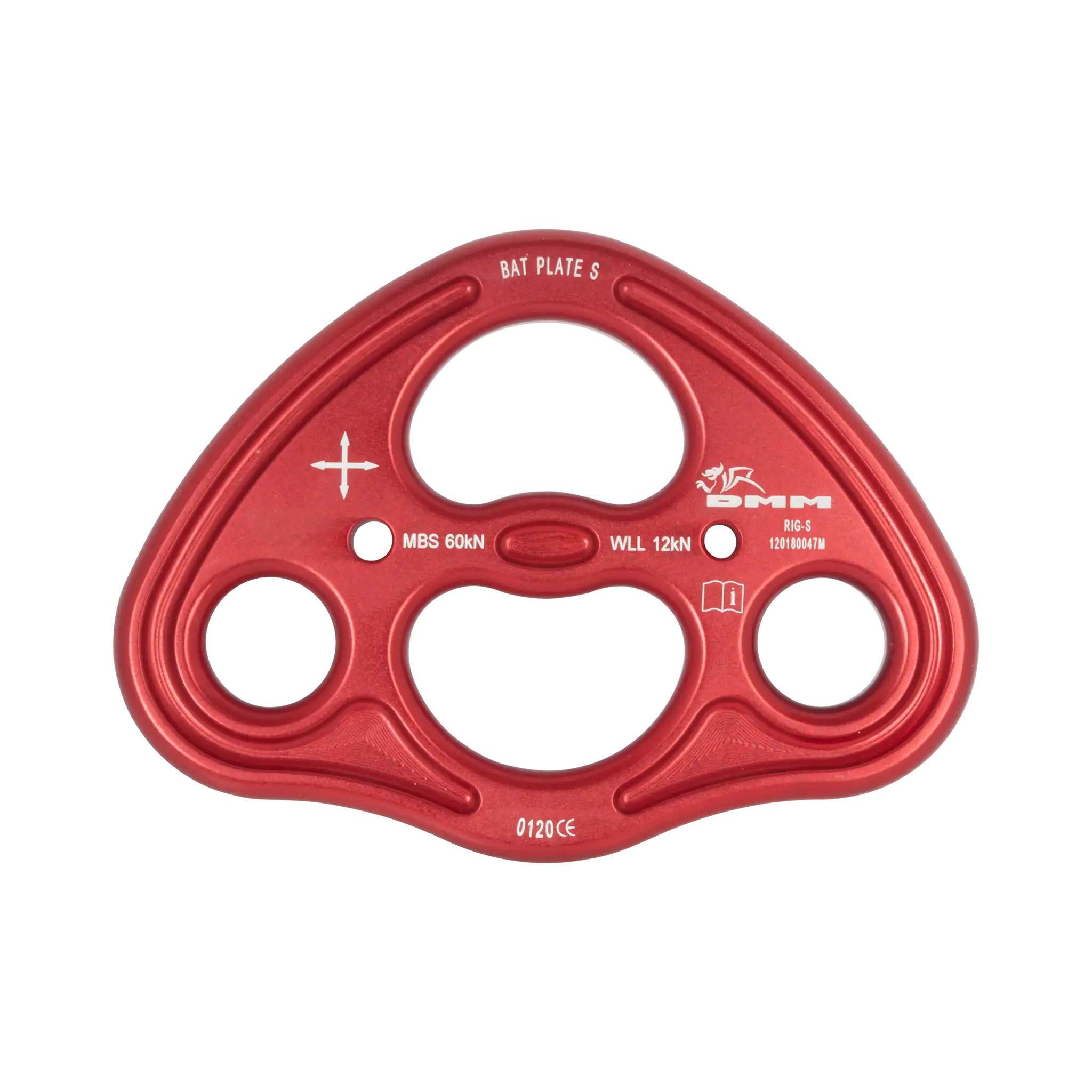 DMM Bat Plates plaquette gréement M orange aluminium